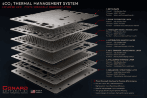 photo chemically machined stainless steel heat exchanger assembly